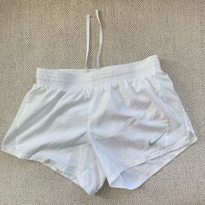 Nike White Running shorts